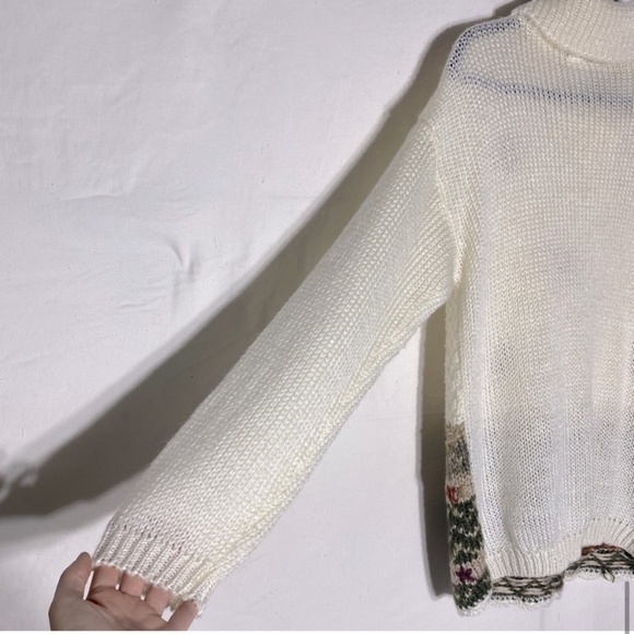Vintage Huntington Ridge Hand Knit Turtleneck Sweater L - Picture 12 of 13
